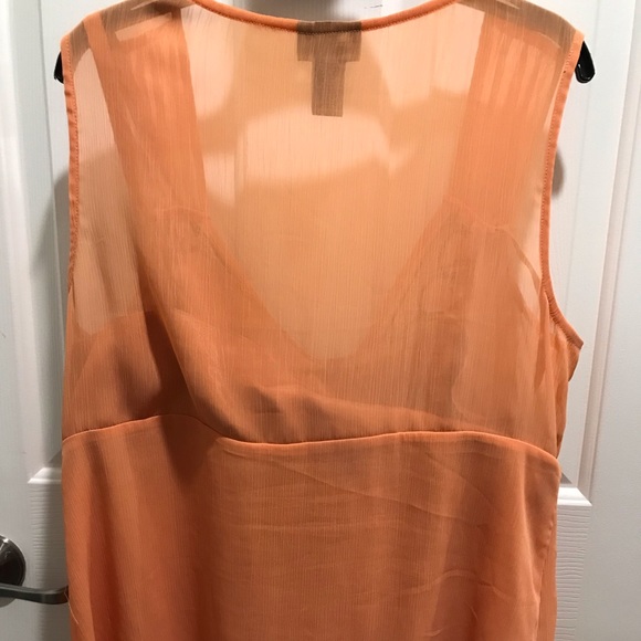 Lane Bryant Orange Sleeveless Blouse - Picture 2 of 2